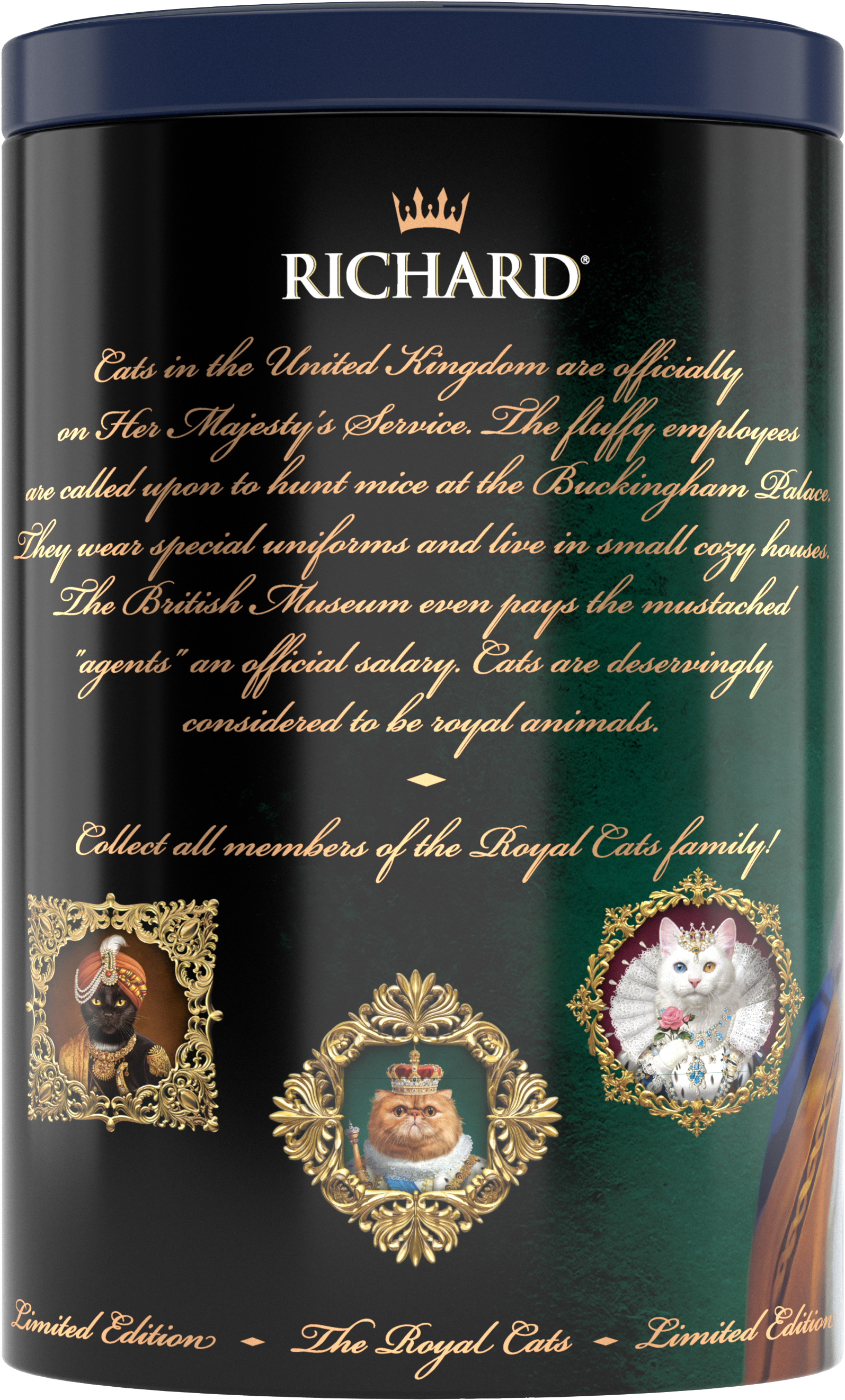 猫茶 ザ・ロイヤル・キャッツ(ペルシャ猫) 缶入りセイロン紅茶34g